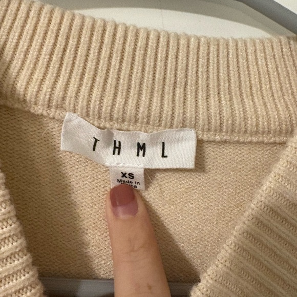 THML Varsity Ruffle Detail Sweater - Picture 4 of 4